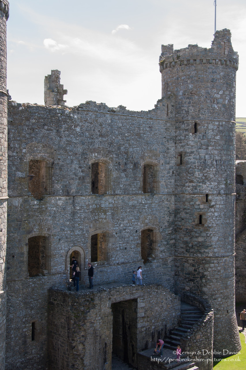 Harlech Castle, Tremadog Bay, Snowdonia National Park in Gwynedd. Built by Edward I from 1283-1290, it is part of the "Iron Ring" of castles built to subdue Welsh resistance.
